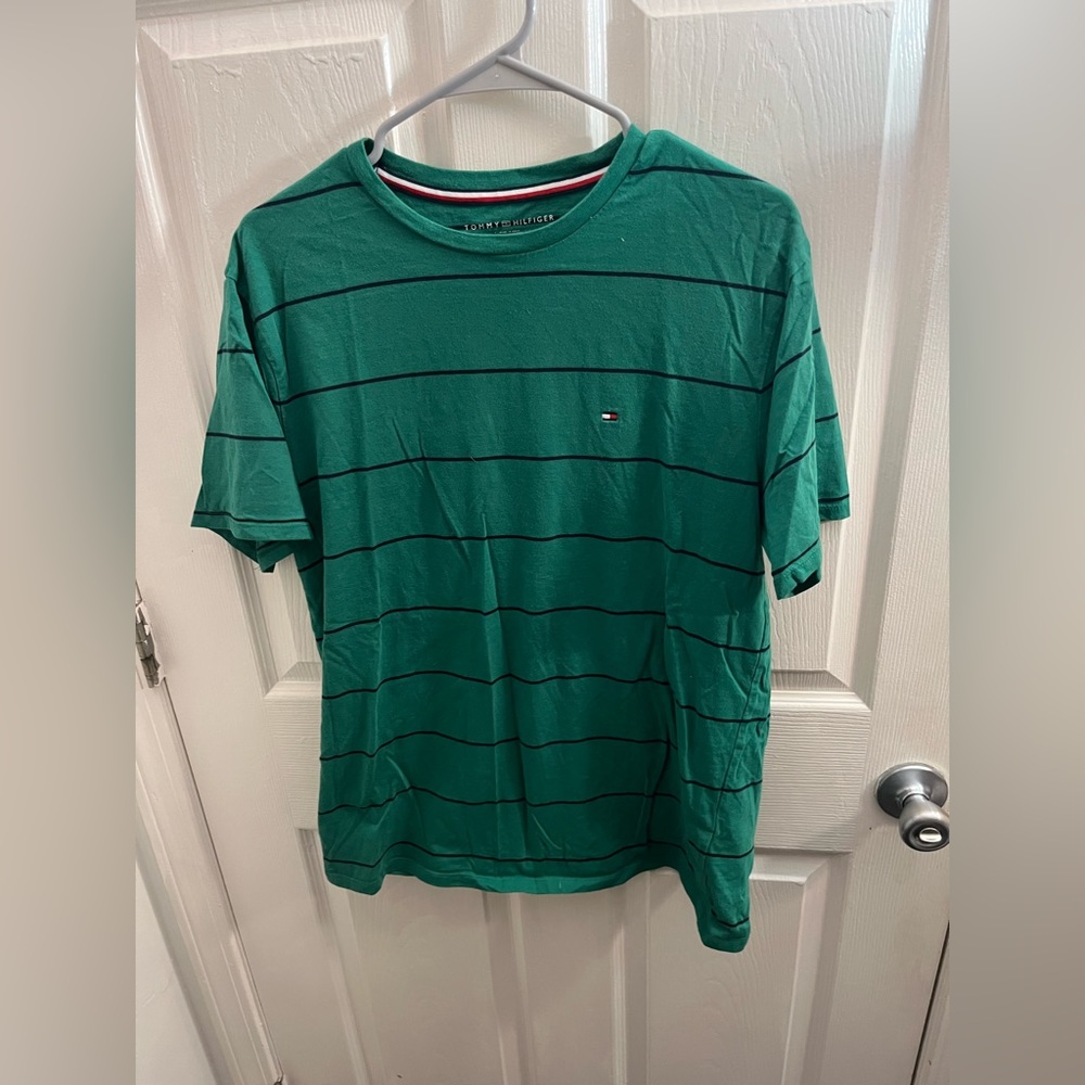 Tommy Hilfiger Green Striped Shirt
